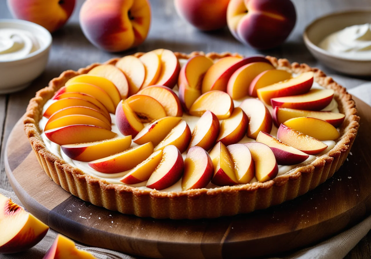 Peach Tart with Almond Cream