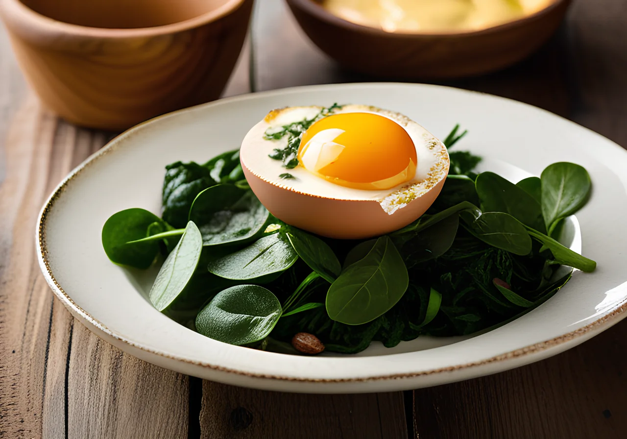 Baked Eggs with Spinach