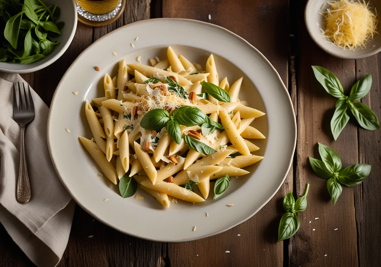 Pasta with Leek and Almonds