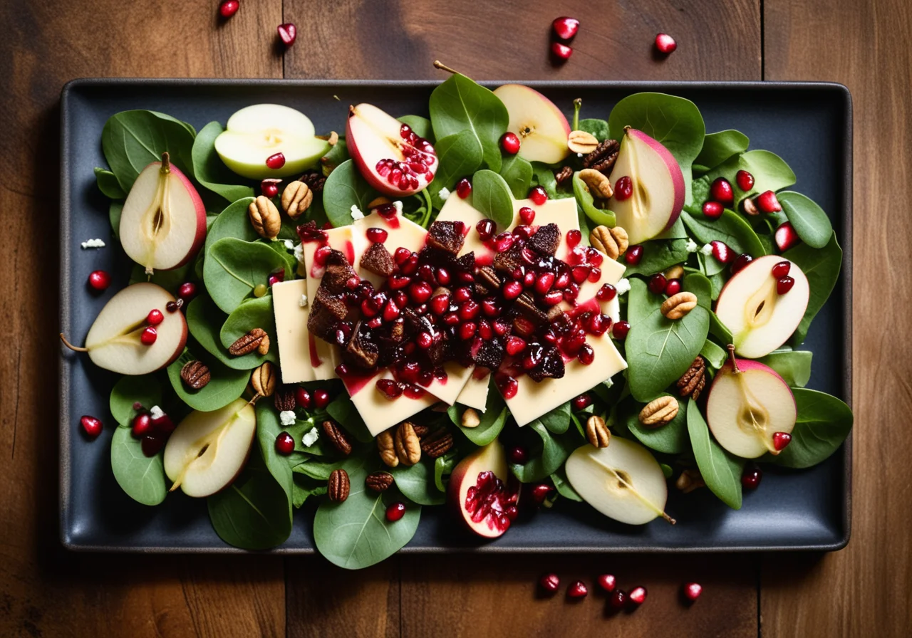 Autumn Salad with Rapunzel, Pear and Blue Cheese