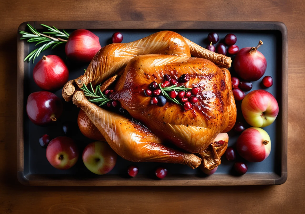 Roasted Turkey with Grapes