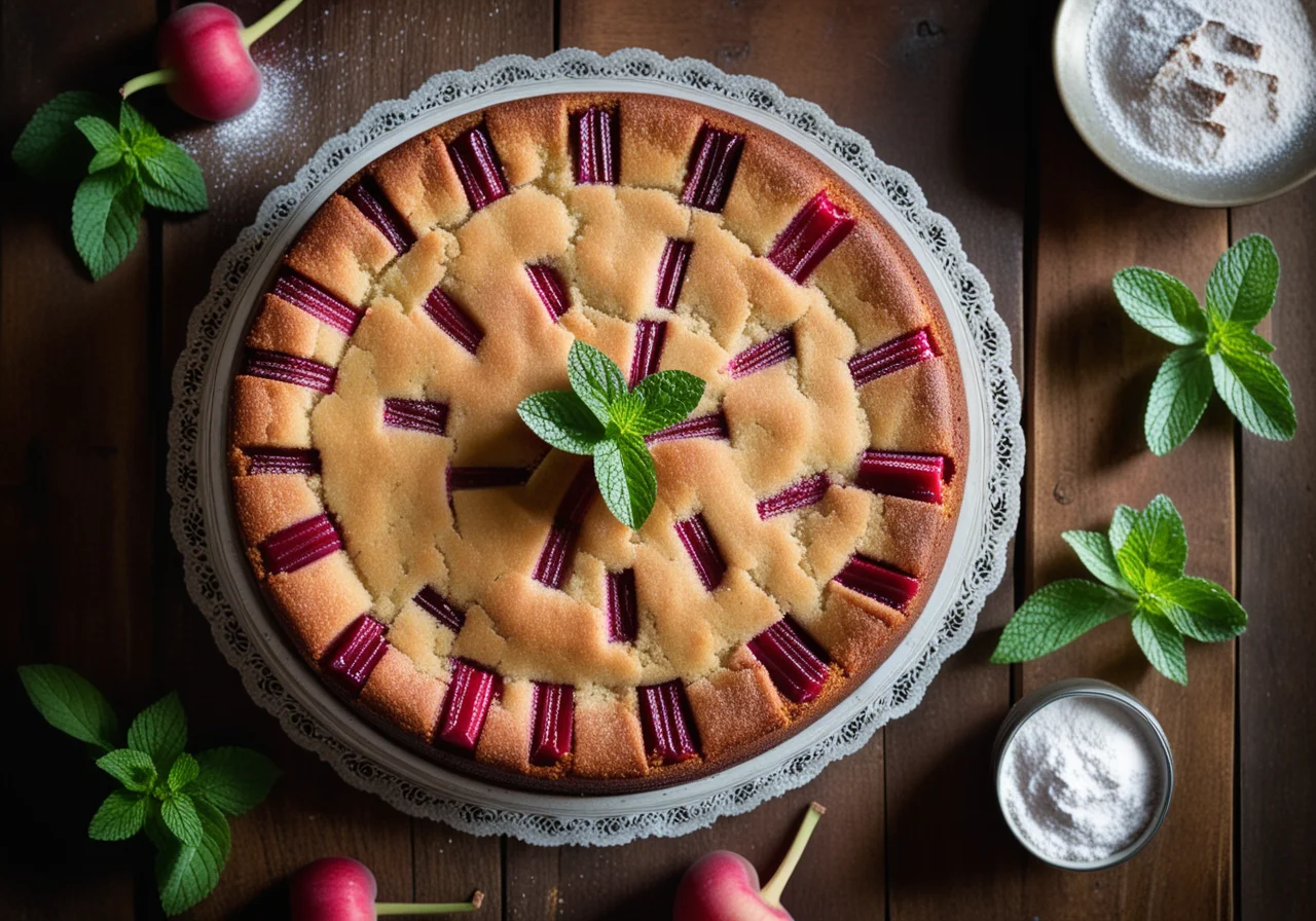 Covered Rhubarb Cake