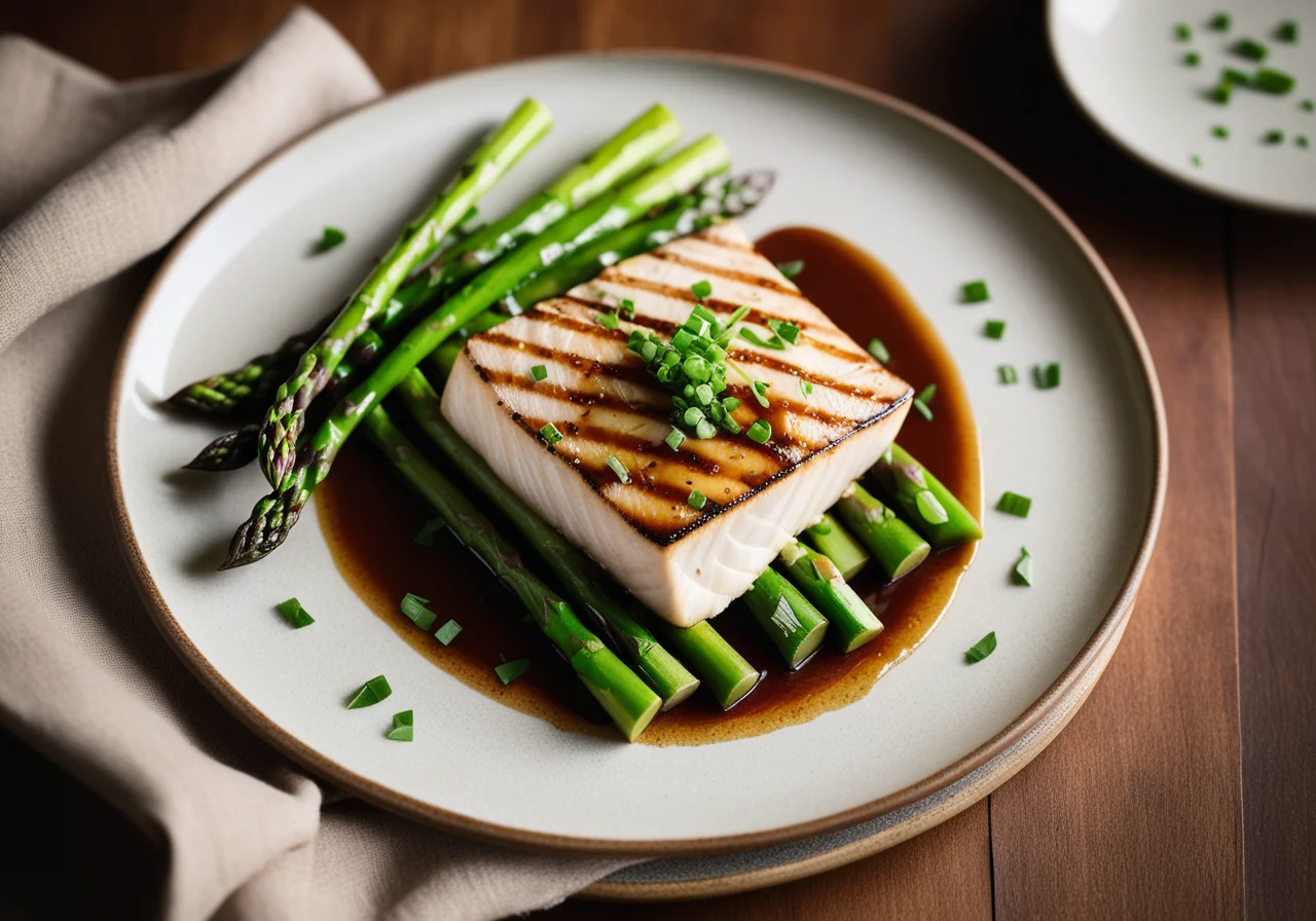 Swordfish with Madeira and Asparagus