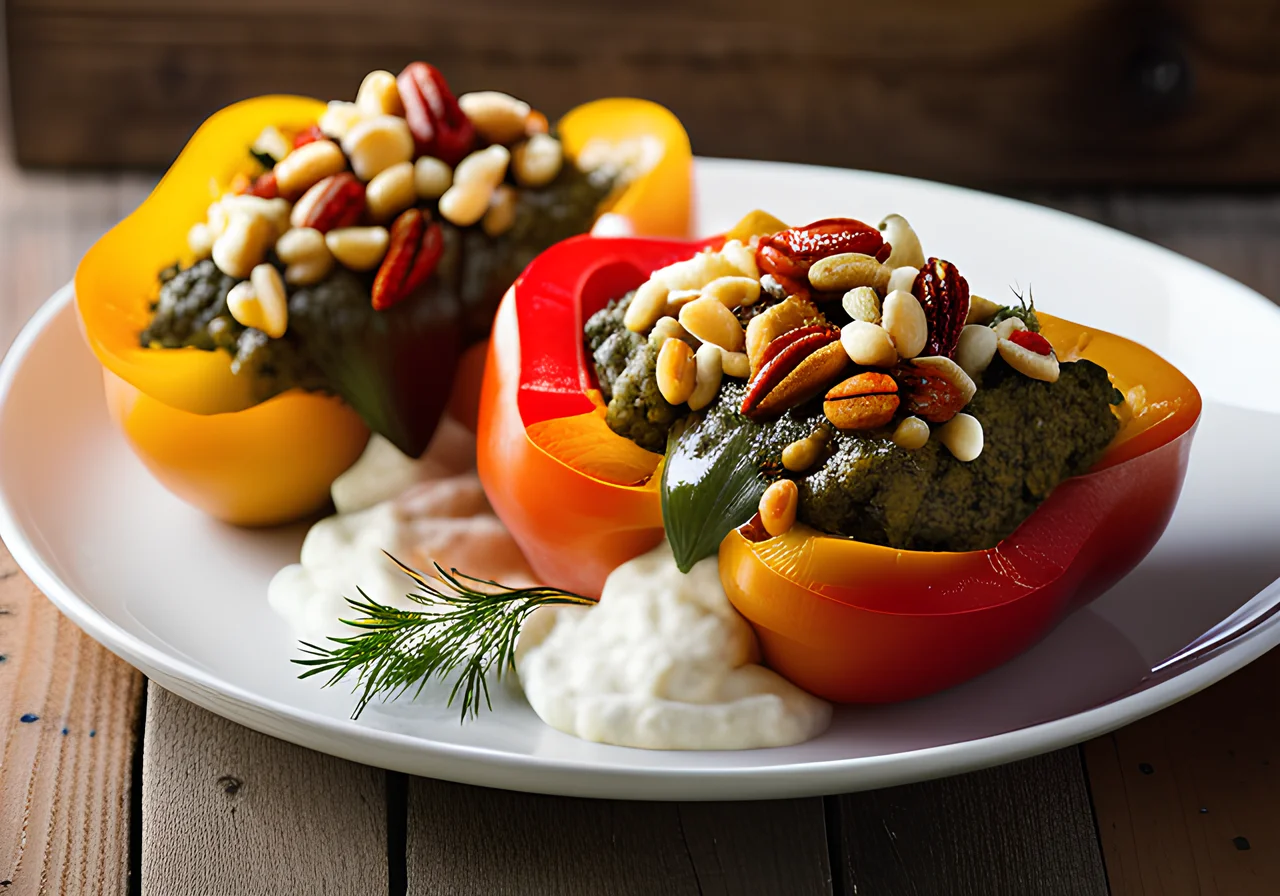 Bell Peppers with Cottage Cheese