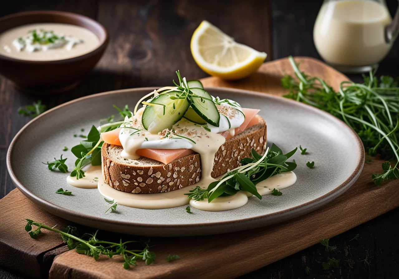 Smoked Fish on Whole Grain Bread