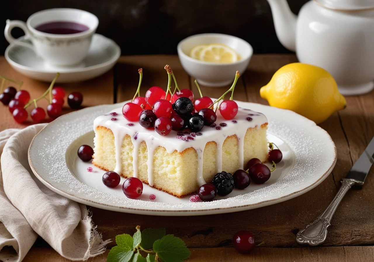 Yogurt Cake with Currants