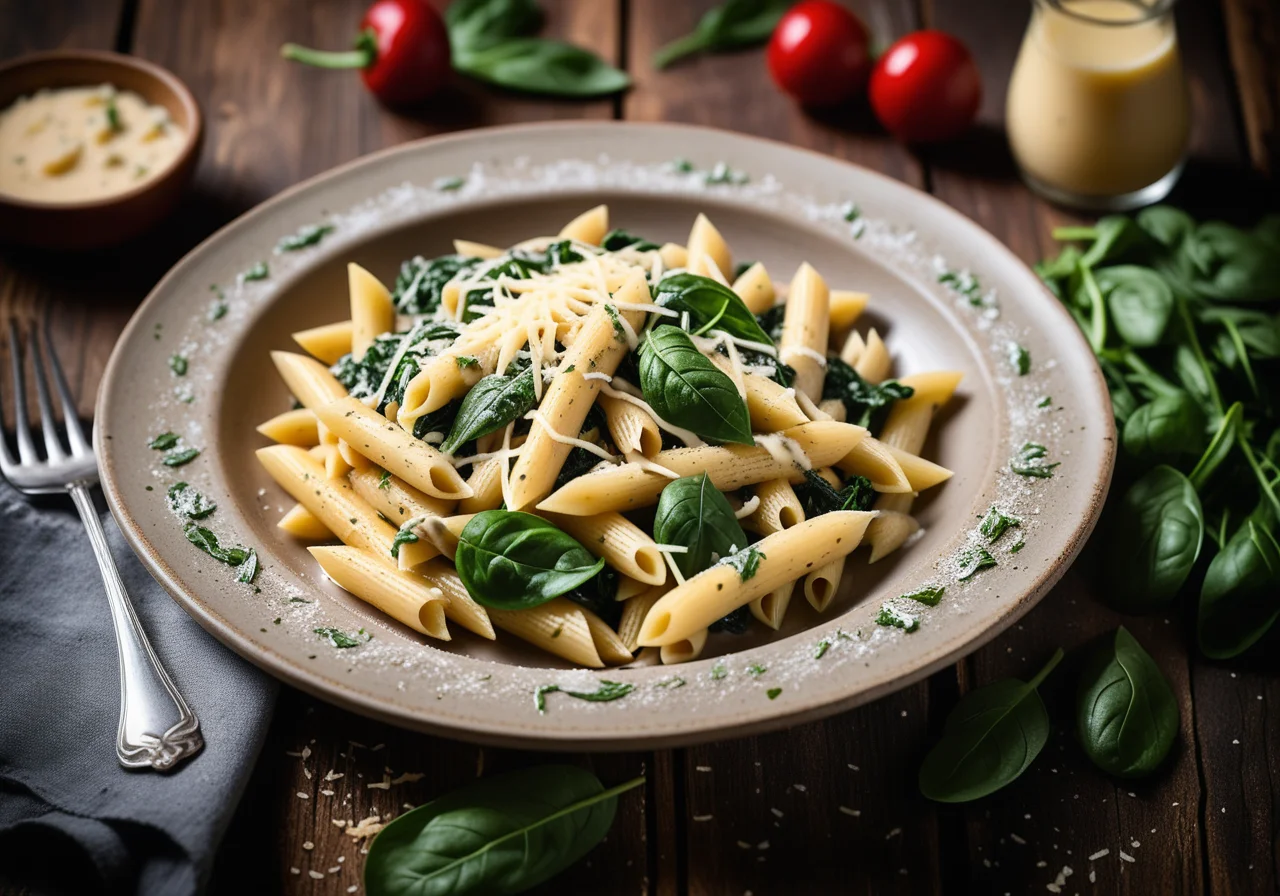 Pasta with Mushroom Cream Sauce