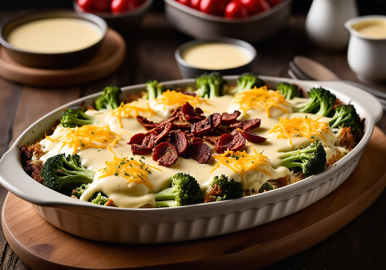 Potato Broccoli Gratin with Kassler