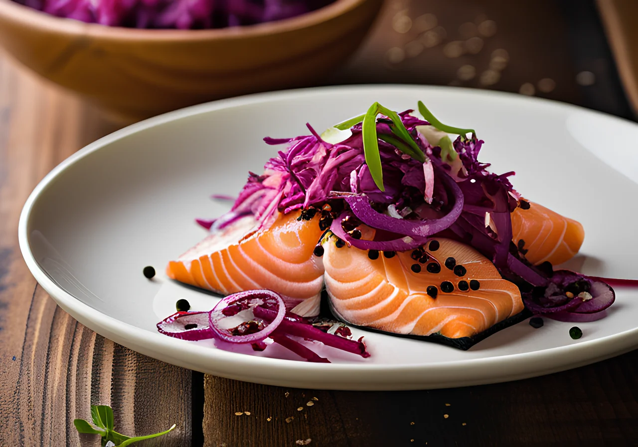 Raw Salmon with Soy Sauce