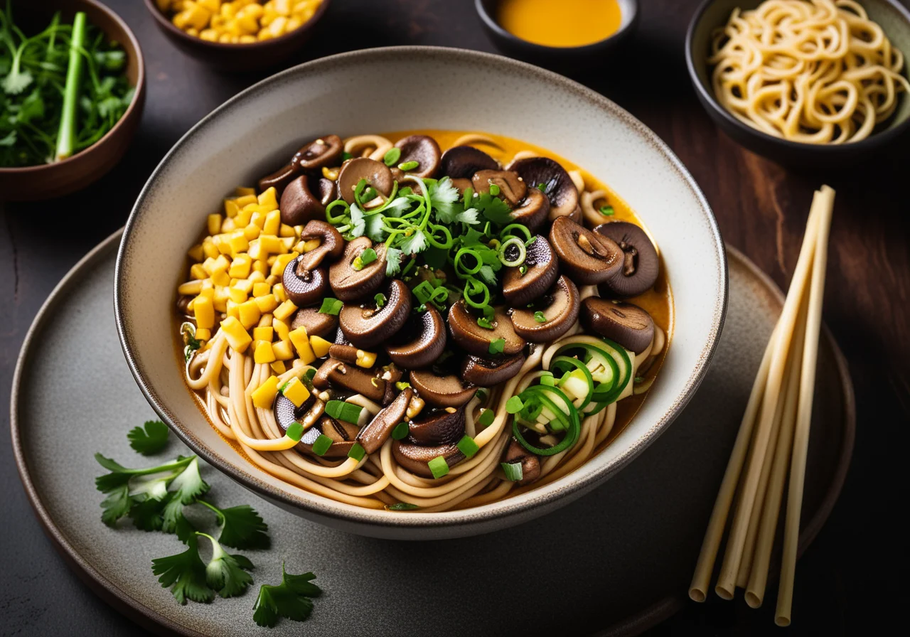Noodle-Mushroom Stir‑Fry