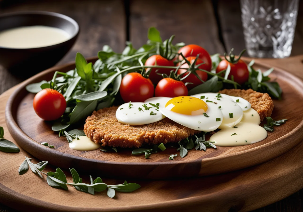 Veal Schnitzel with Pizza Crust