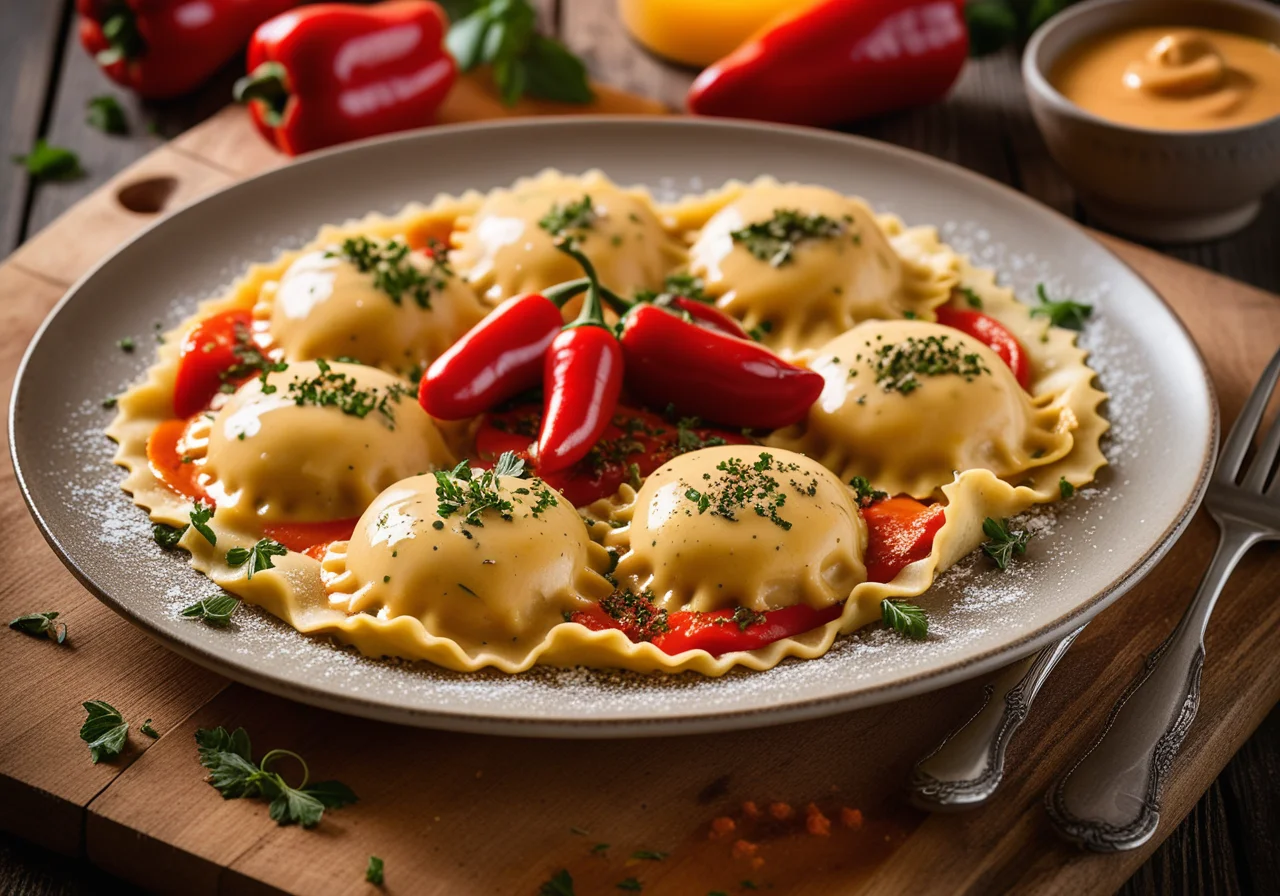 Ravioli with Paprika Sauce