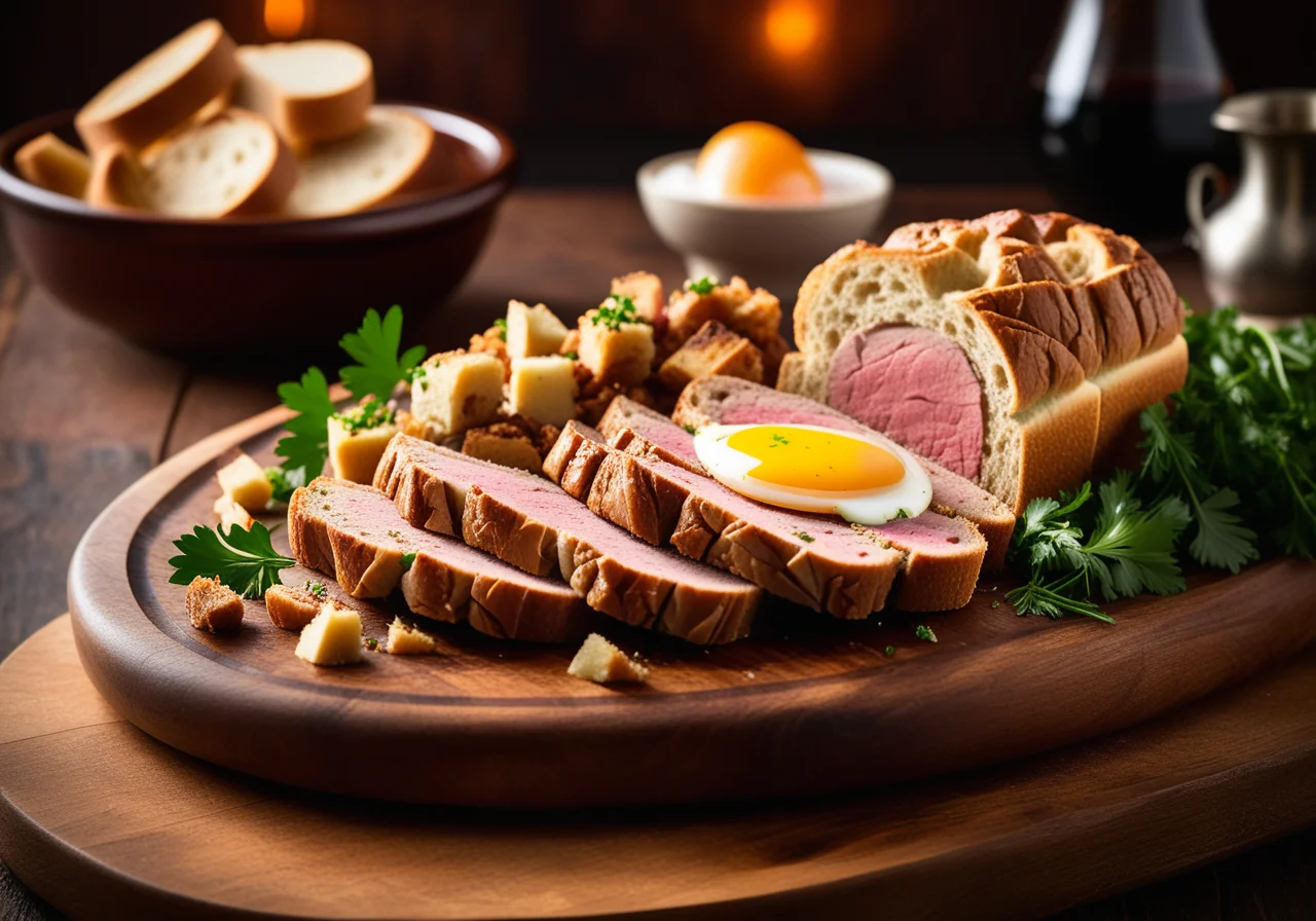 Veal Breast with Egg Bread Filling