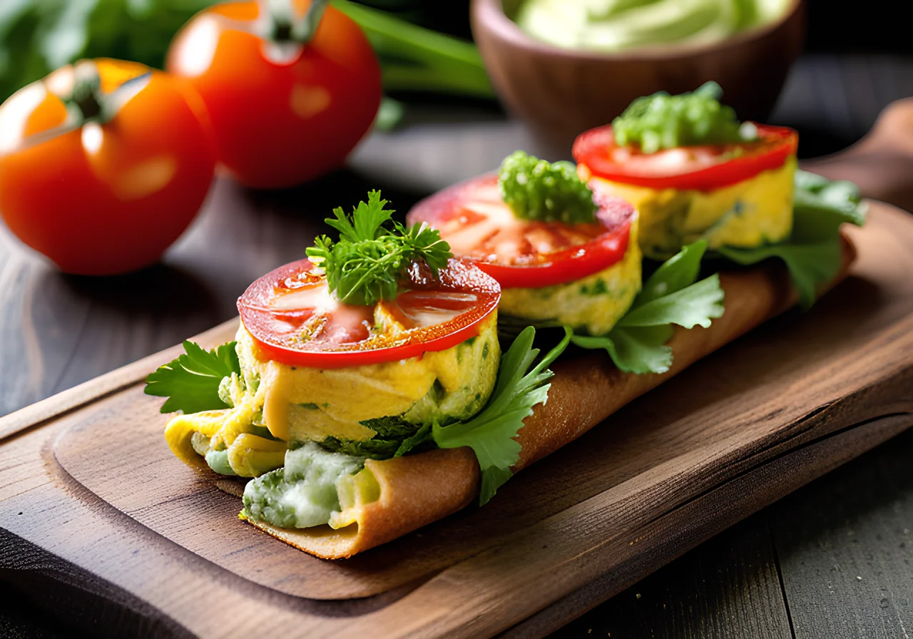Zucchini Omelette Burger