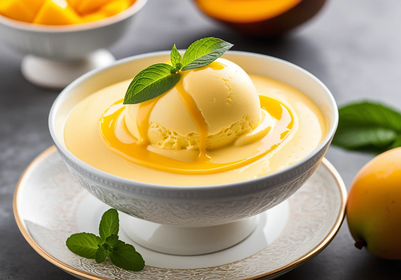 Mango yogurt ice cream