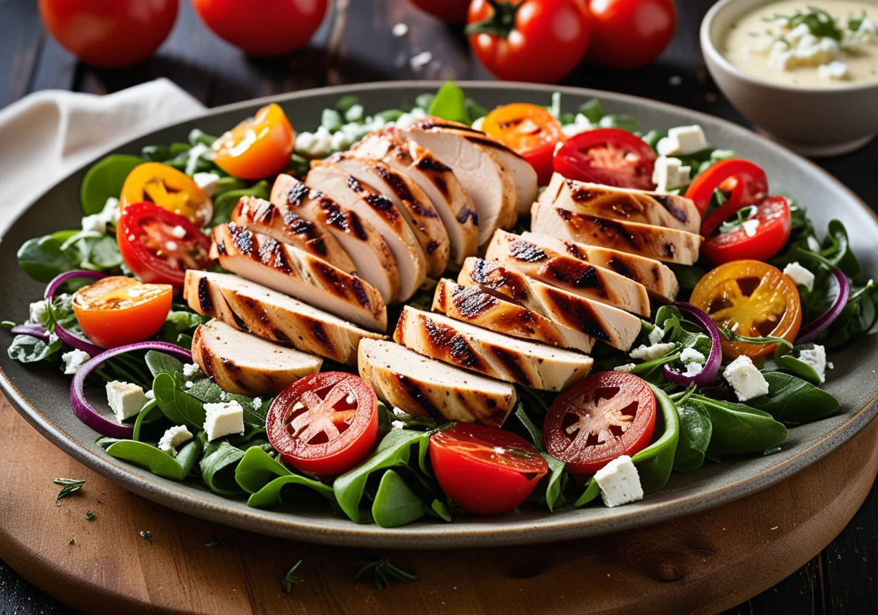 Salad with Grilled Chicken Breast
