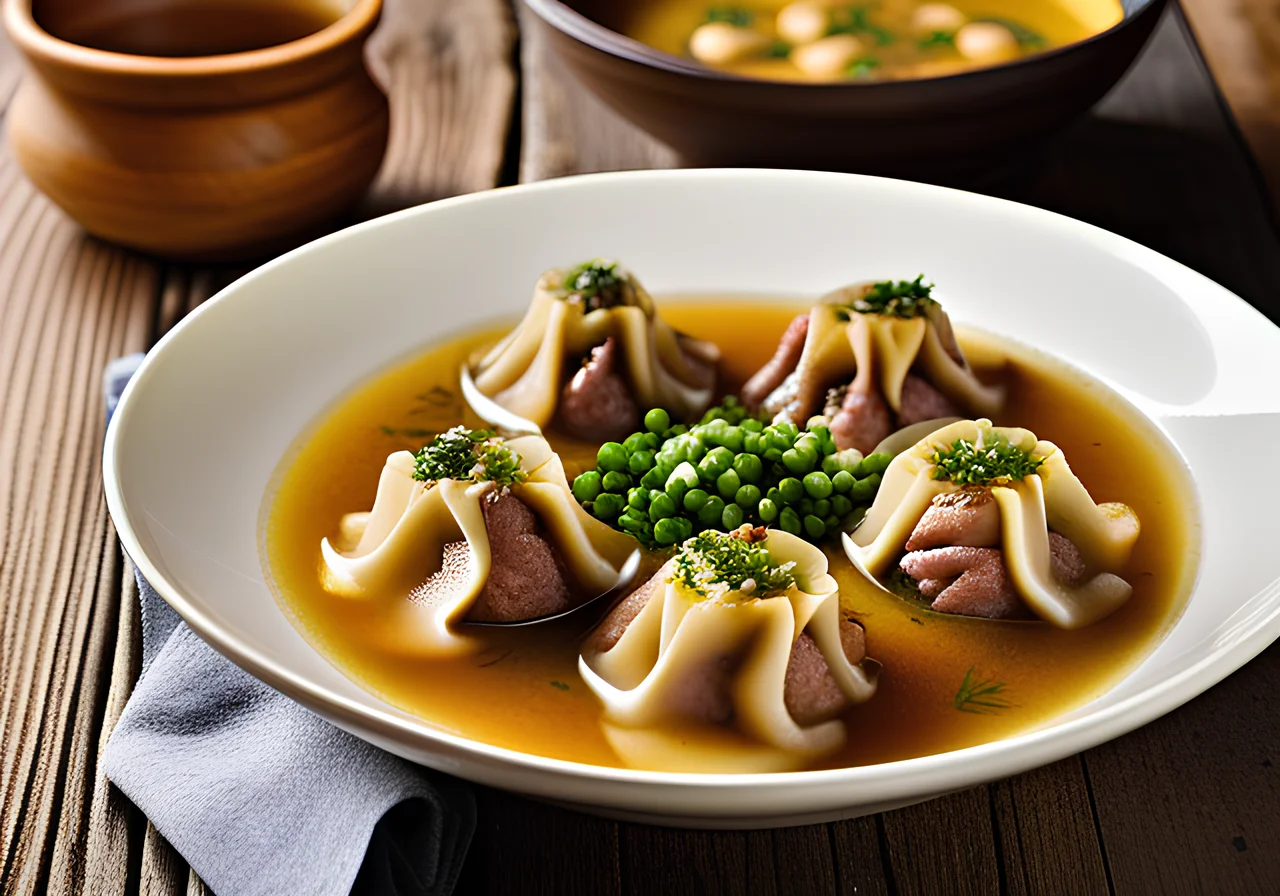 Liver Dumpling Soup
