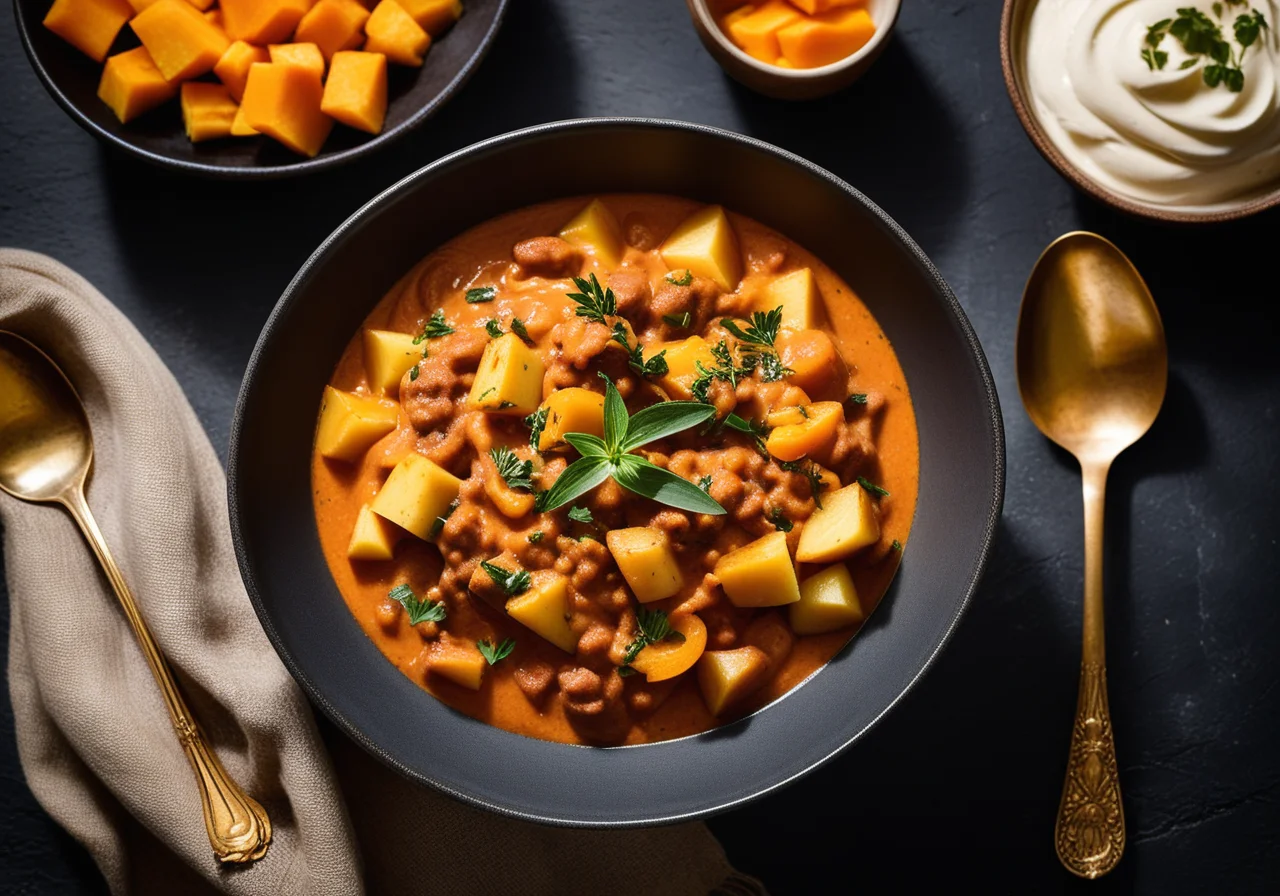 Potato Goulash with Pumpkin and QuimiQ