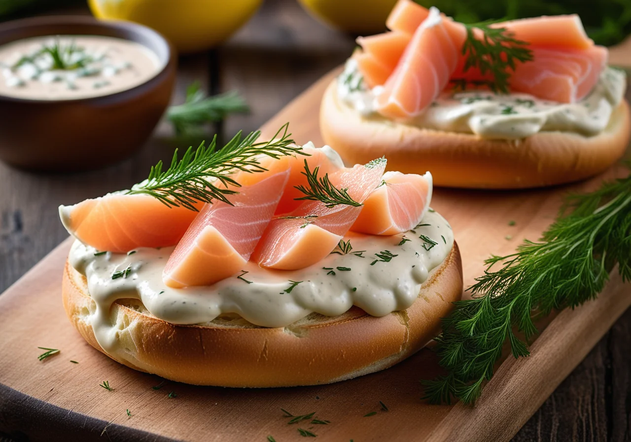 Bagel with Smoked Salmon Cream