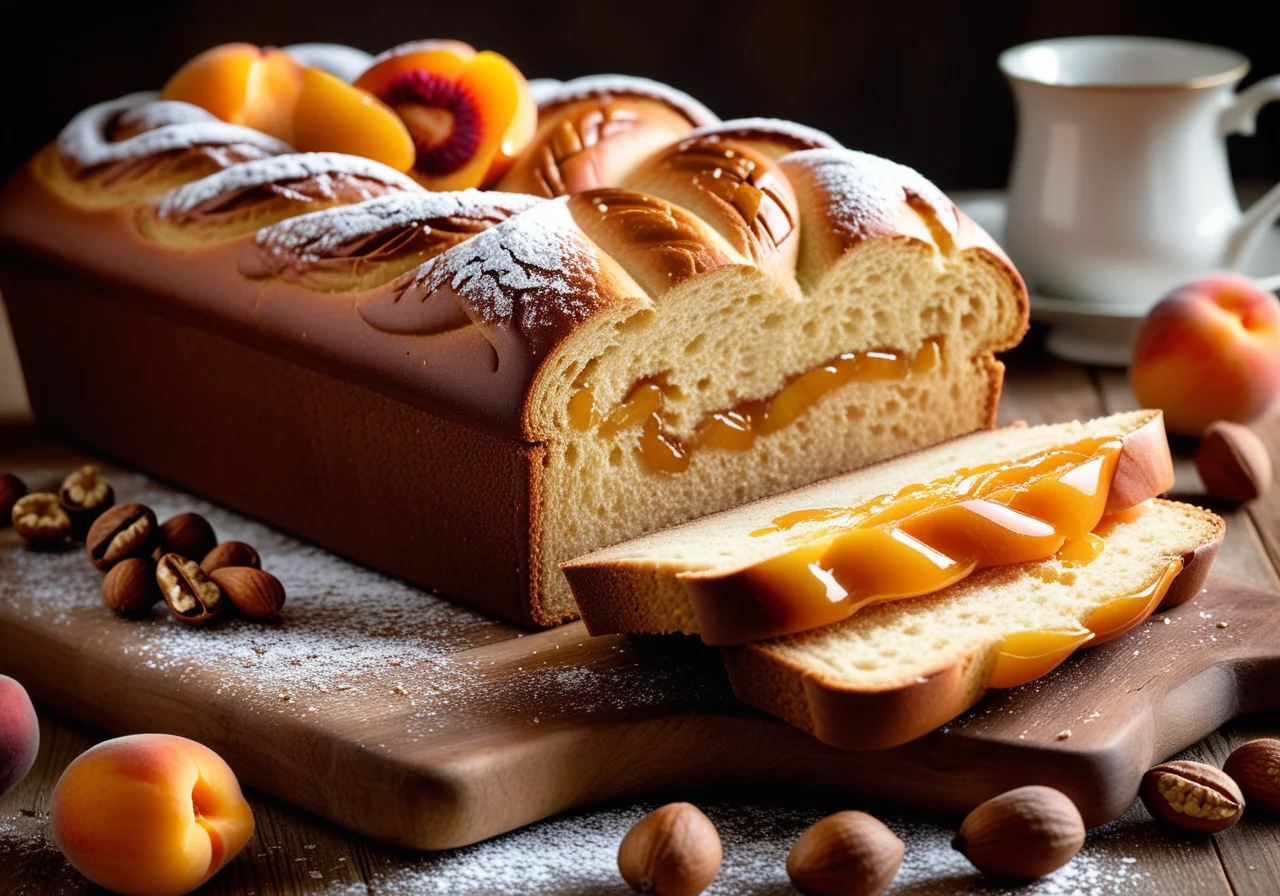 Yeast Loaf with Marzipan and Nuts