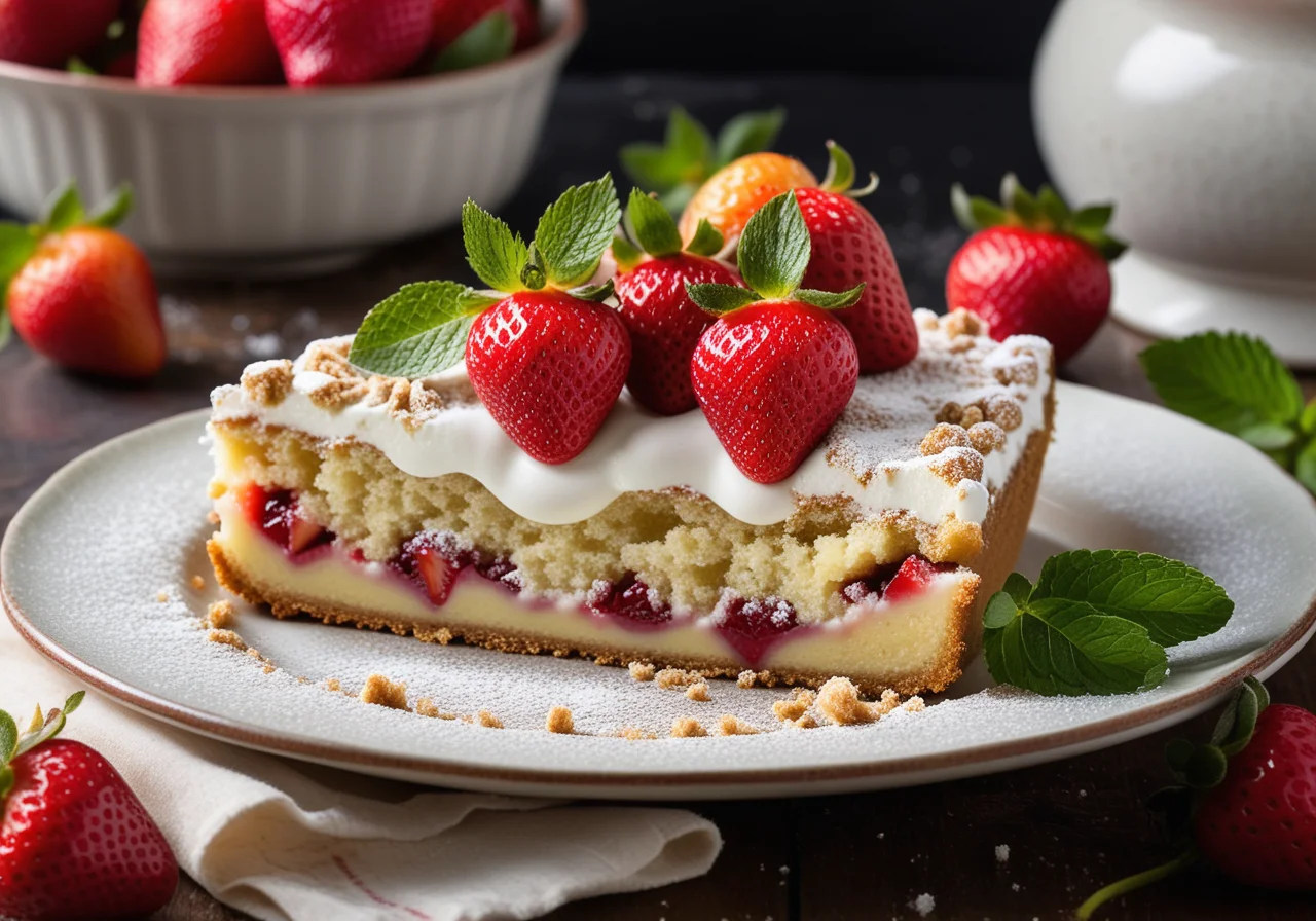 Strawberry Yeast Cake