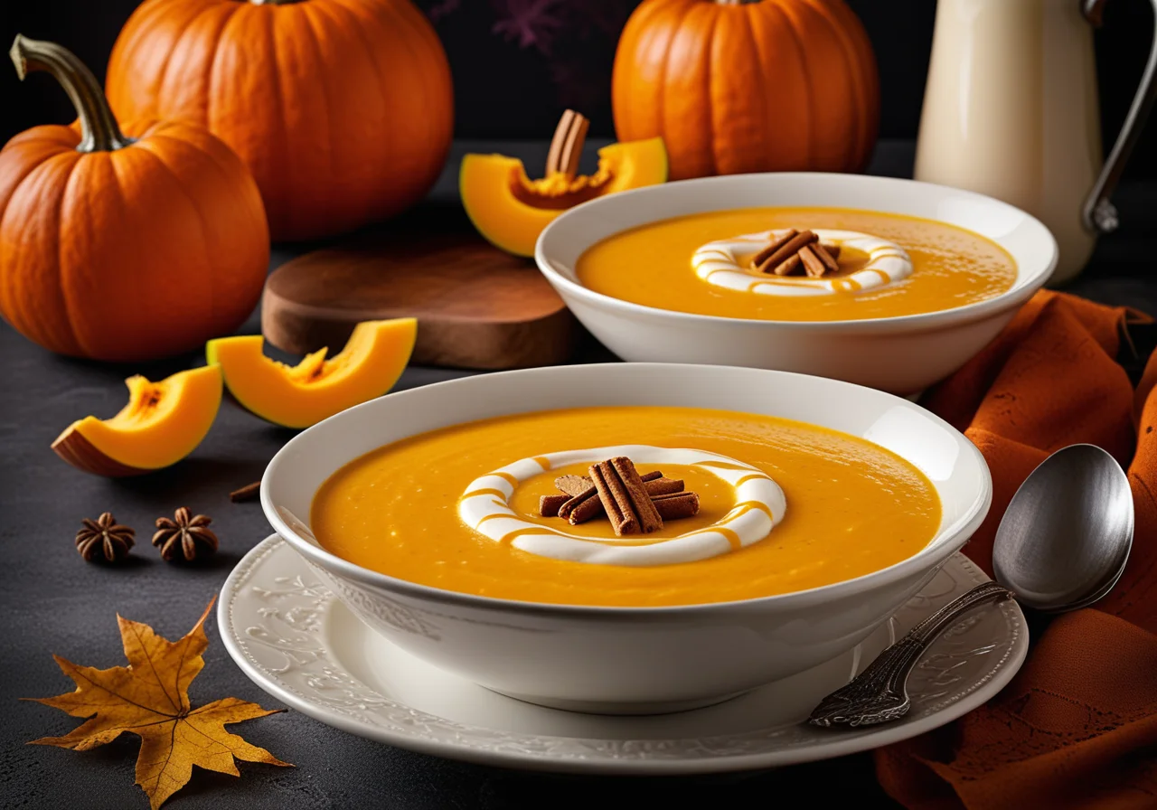 Pumpkin Cream Soup for Halloween