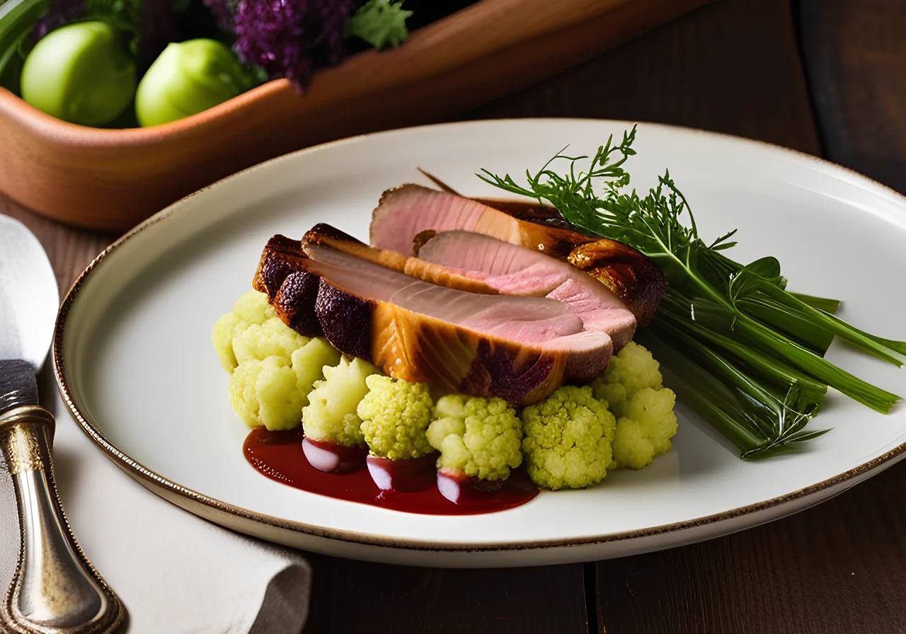 Pheasant Roast with Cauliflower and Parsnip Mash