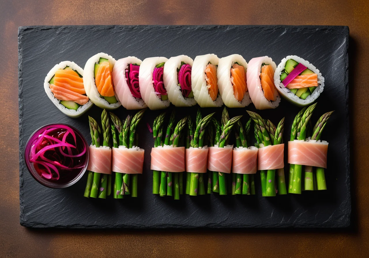 Salmon Vegetable Sushi