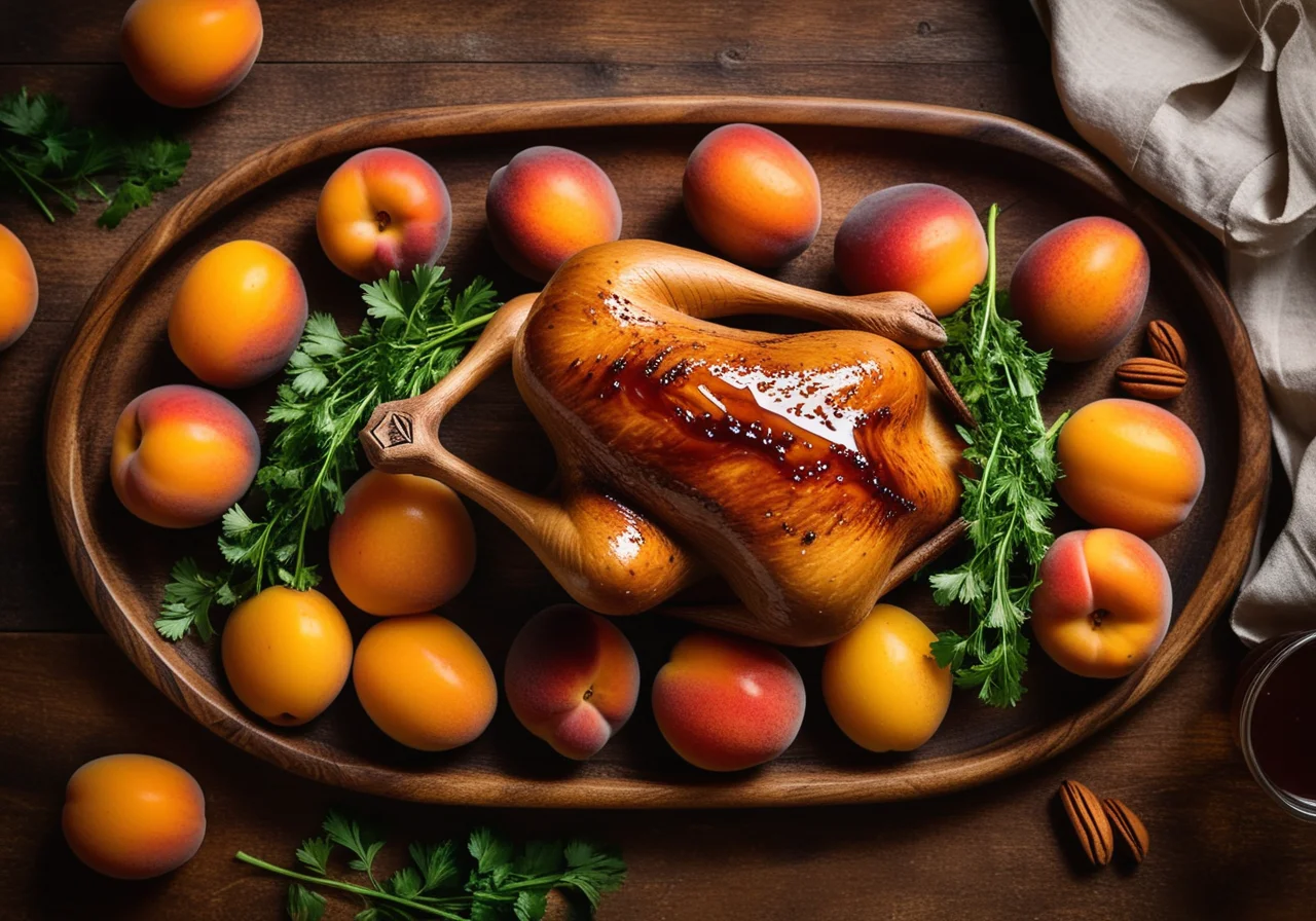 Goose with Apricots and Almonds