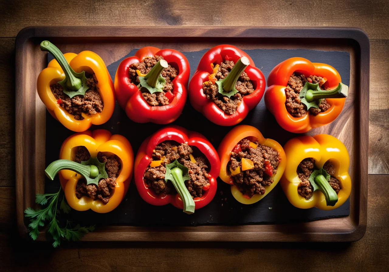 Paprika mit Hackfleischfüllung