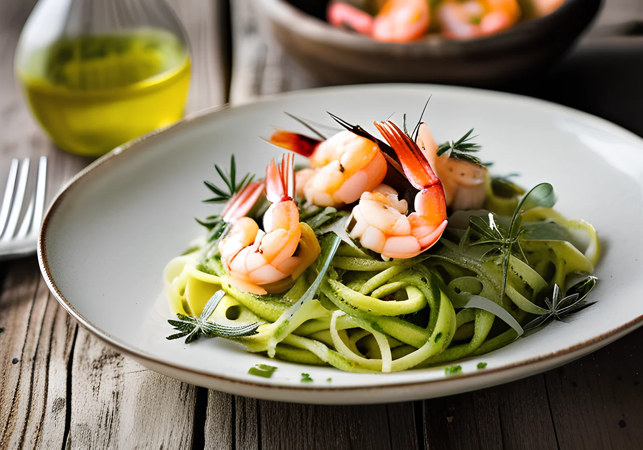 Zucchini Shrimp Pasta
