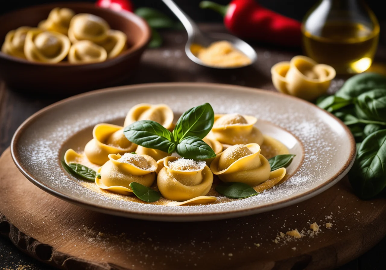 Tortellini mit scharfer Ricottafüllung