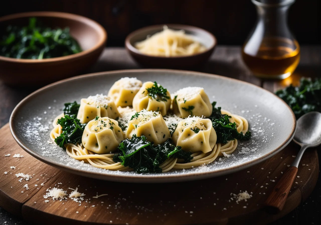 Gnudi with Kale and Parmesan