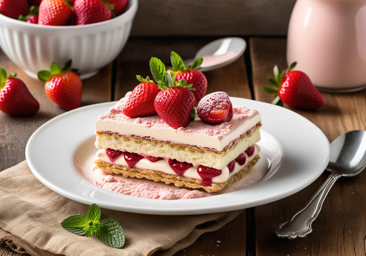 Strawberry Cream Cheese Tiramisu