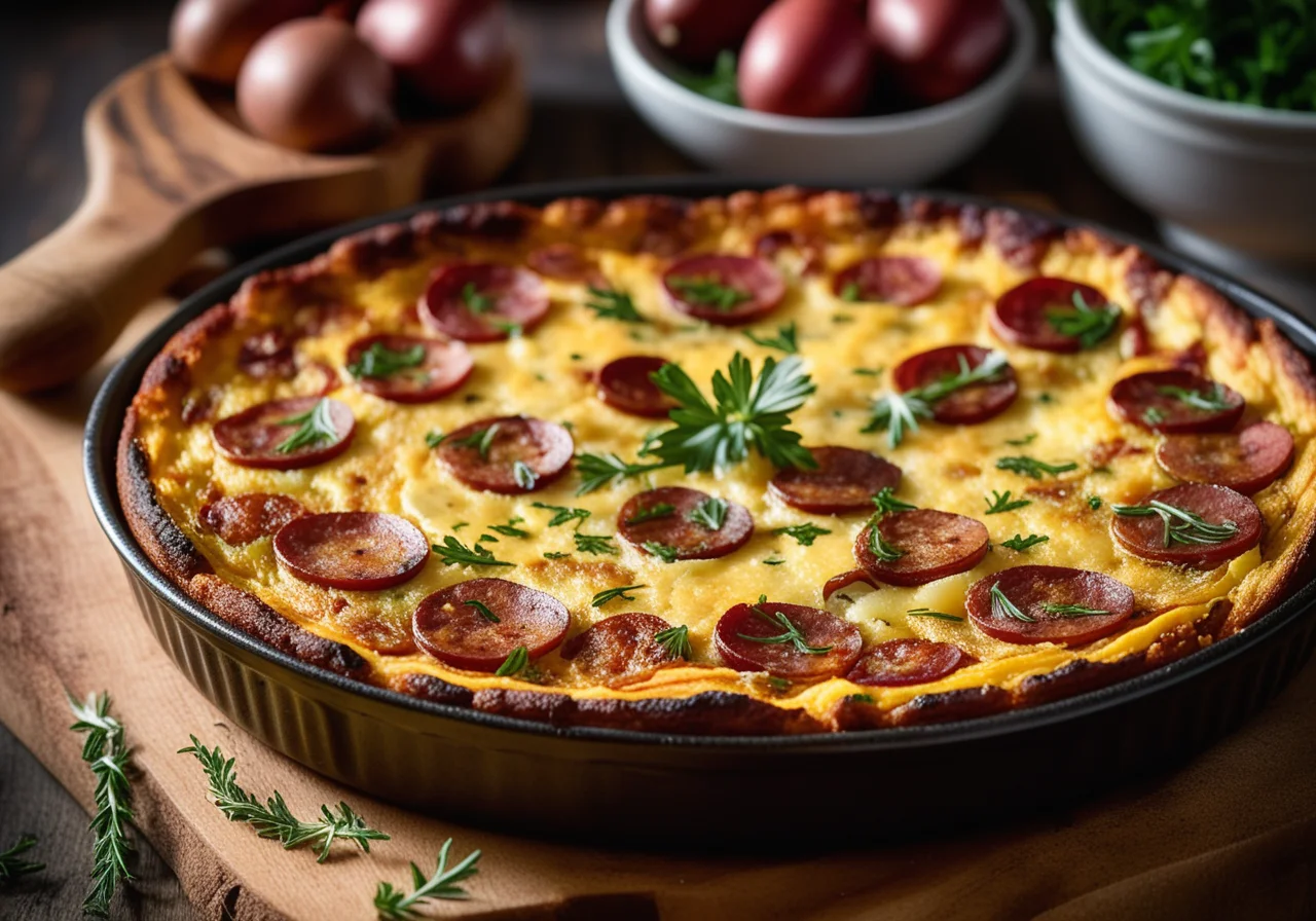 Potato Frittata with Chorizo