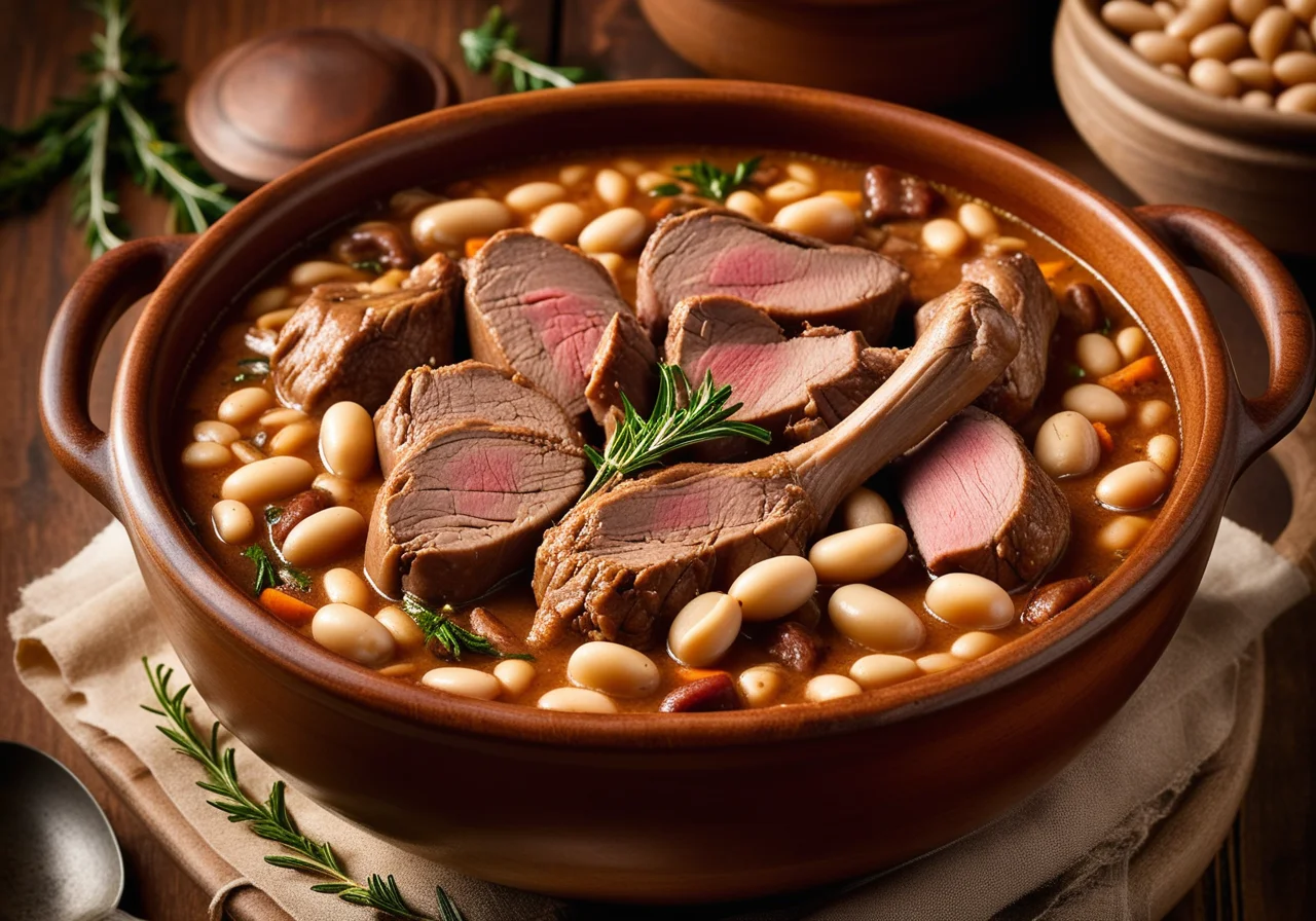 Hearty Bean Stew with Duck