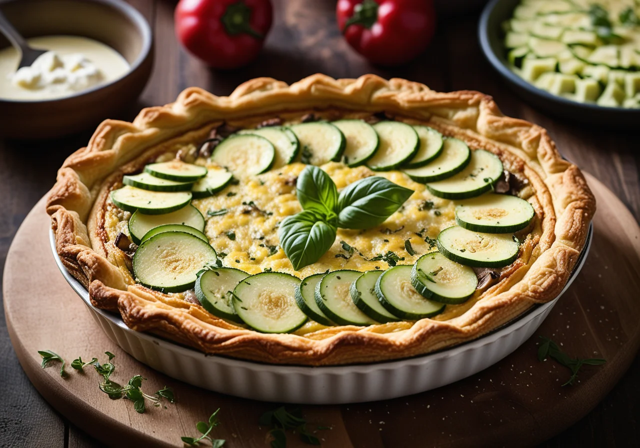 Vegetable Quiche with Puff Pastry