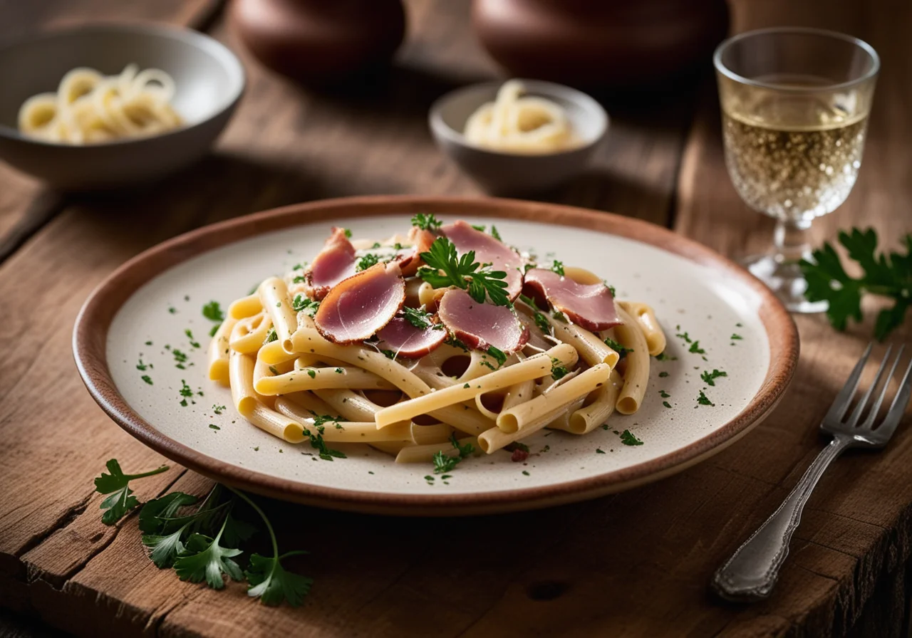 Pasta with Porcini and Speck Sauce