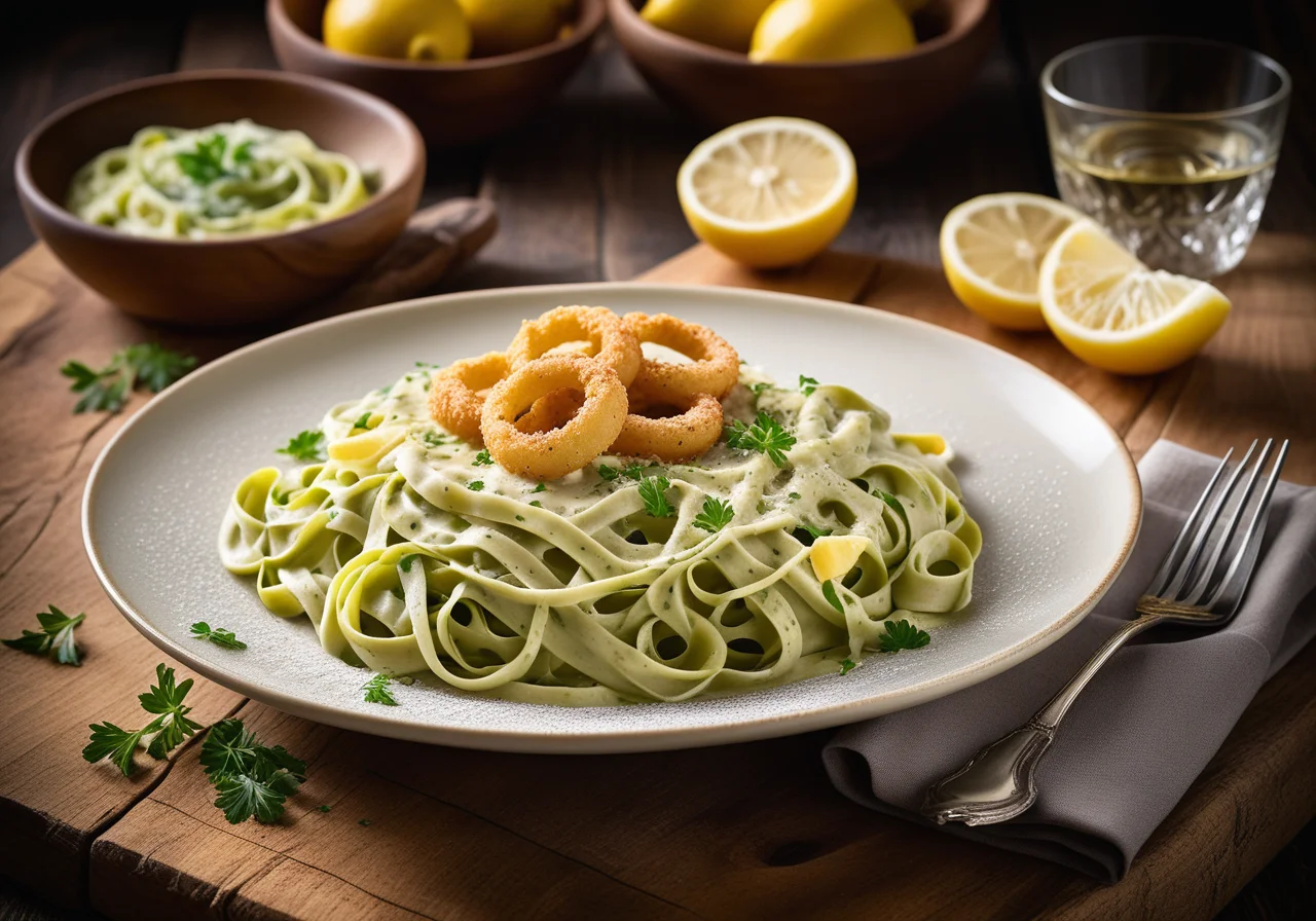 Tagliatelle with Onion Cream Sauce