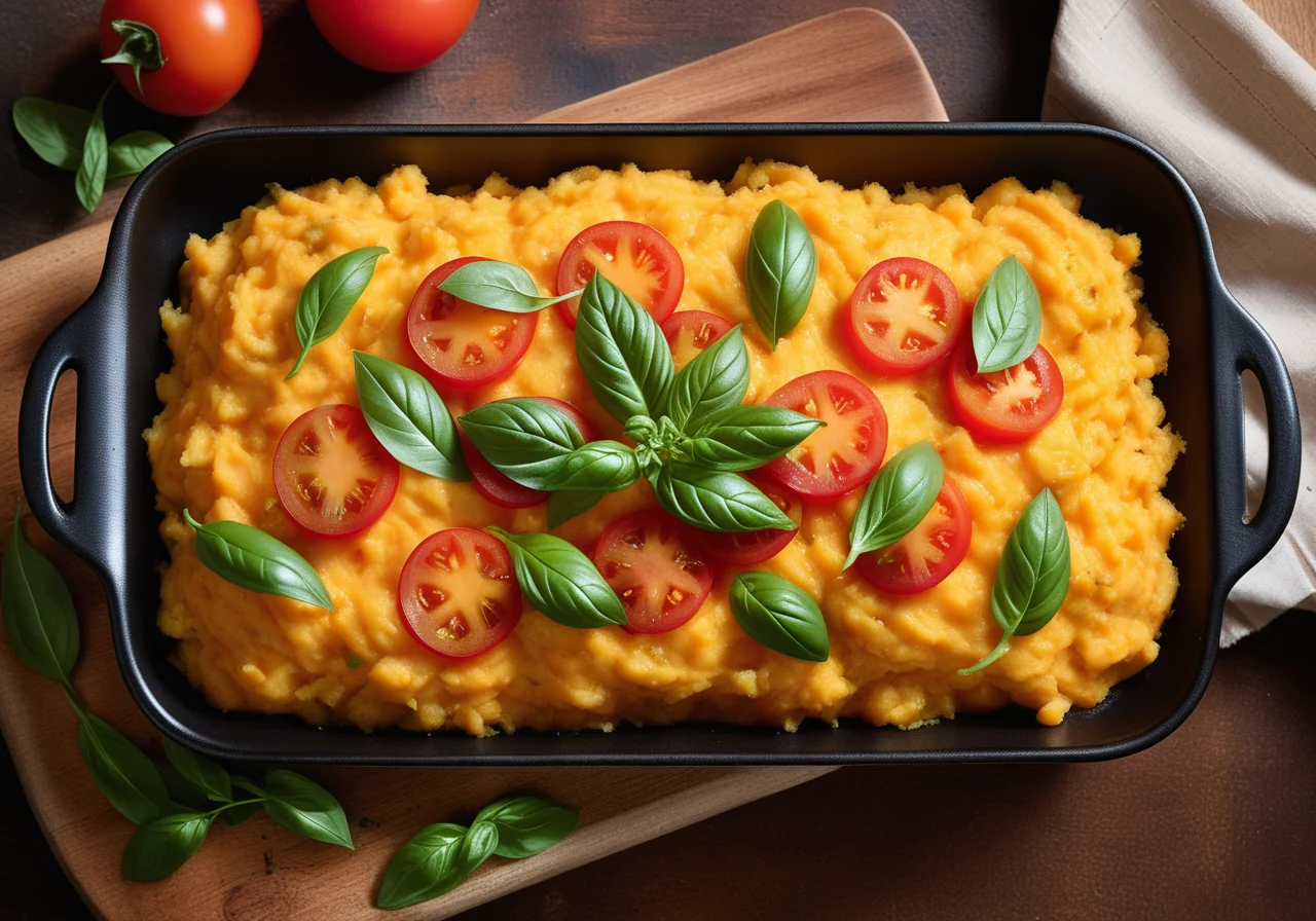 Vegetable pan with mash