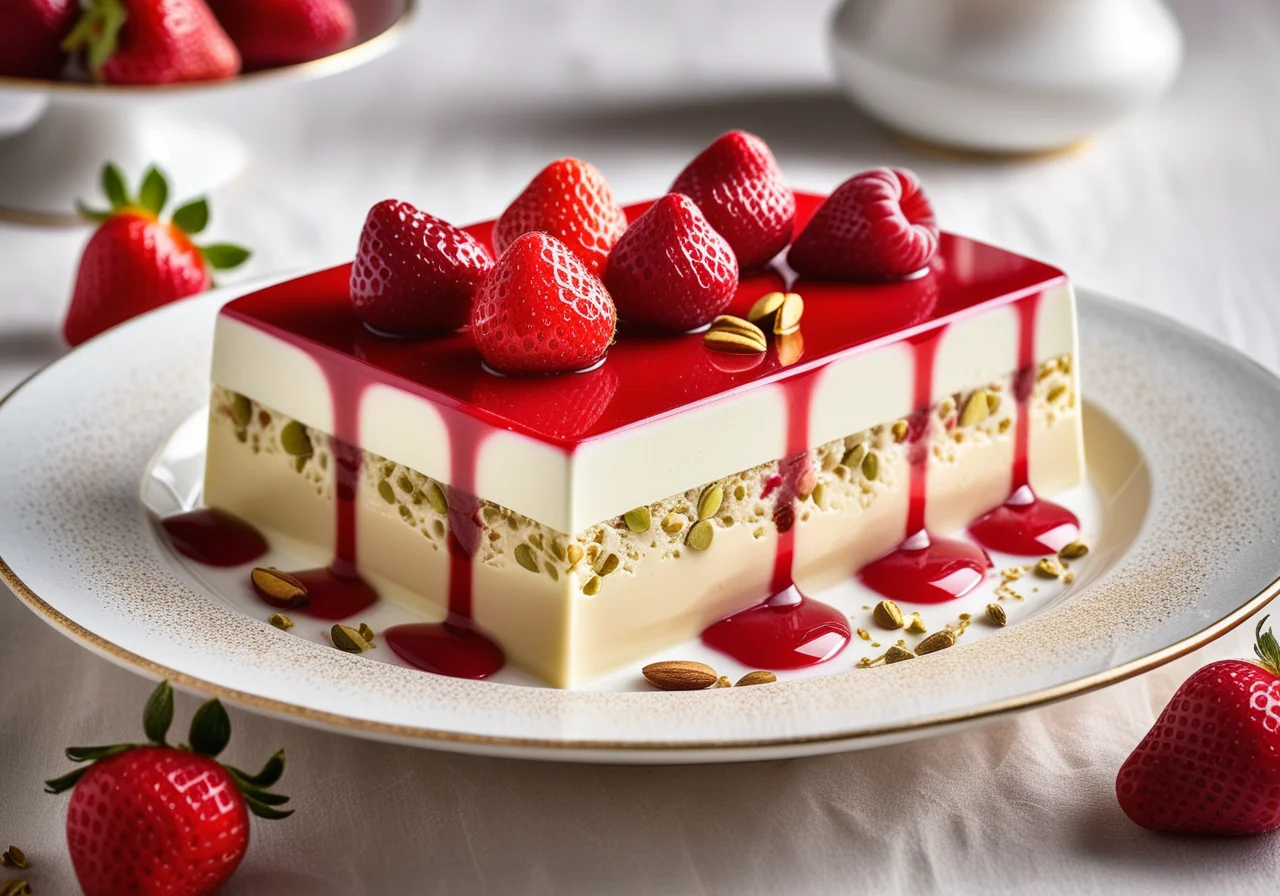 Quark Terrine with Strawberries
