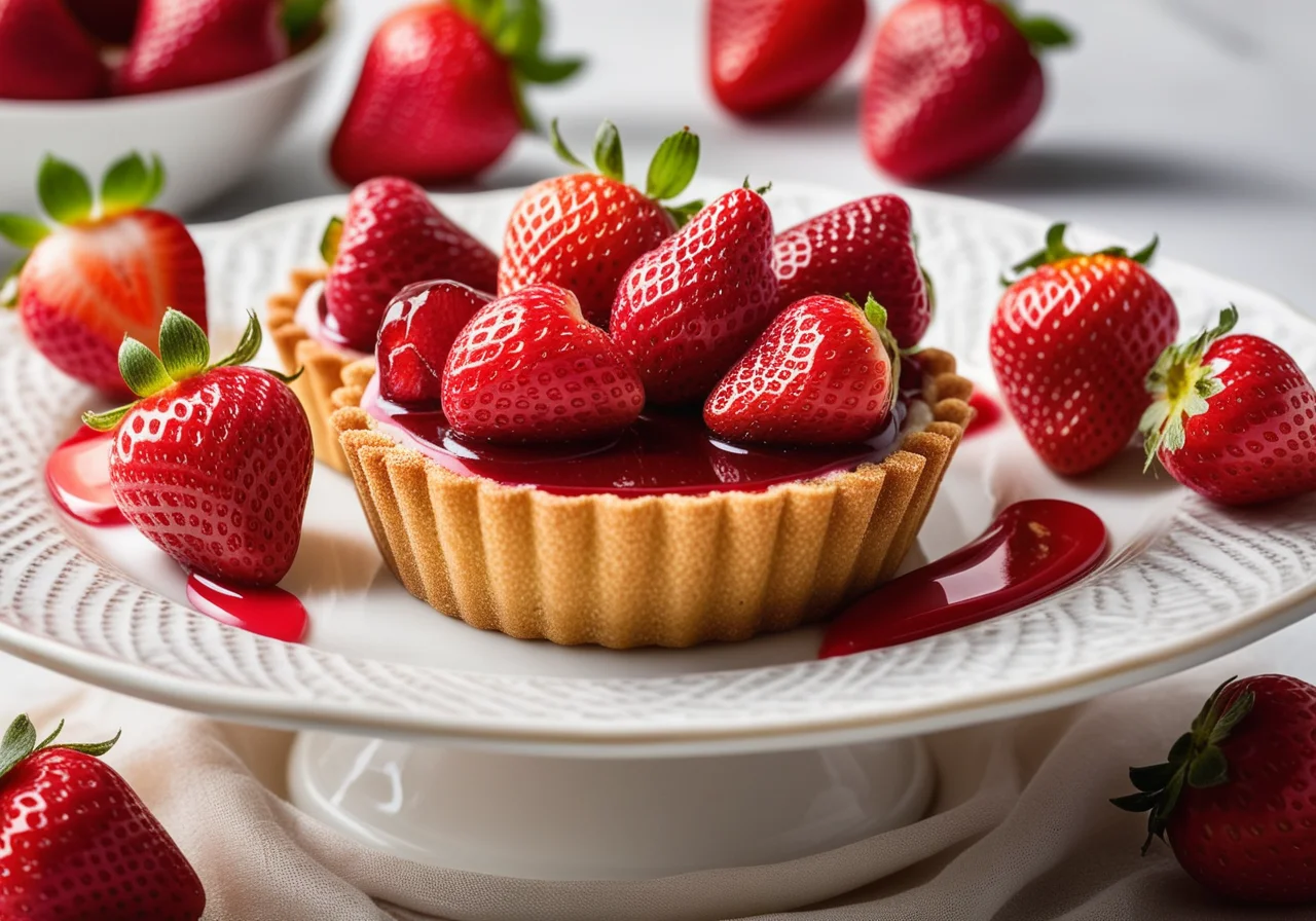 Sponge Strawberry Tartlets