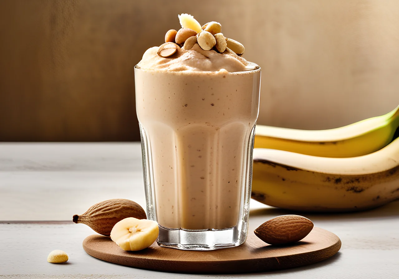 Peanut Banana Shake with Quark