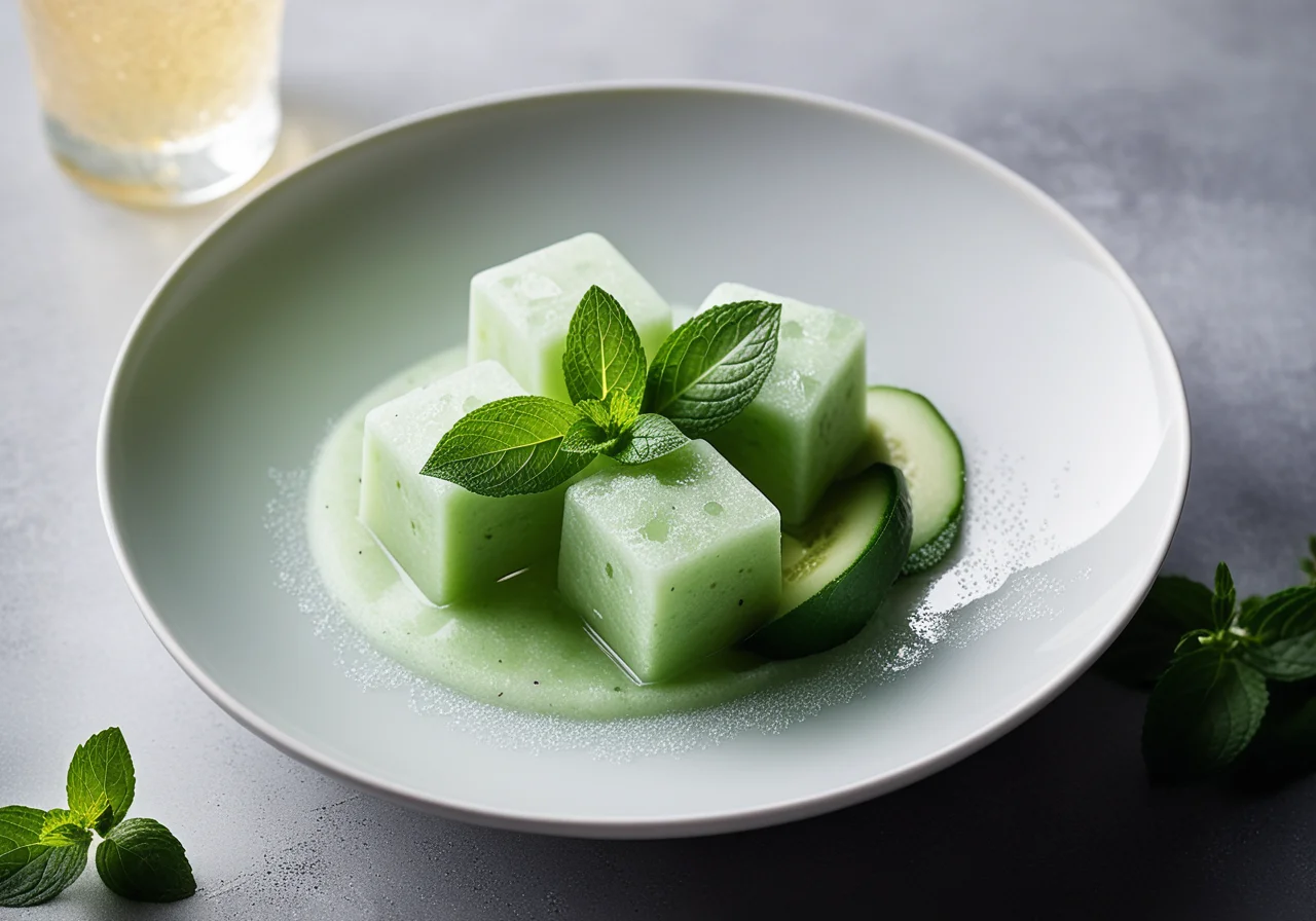 Ingwer-Gurken-Sorbet