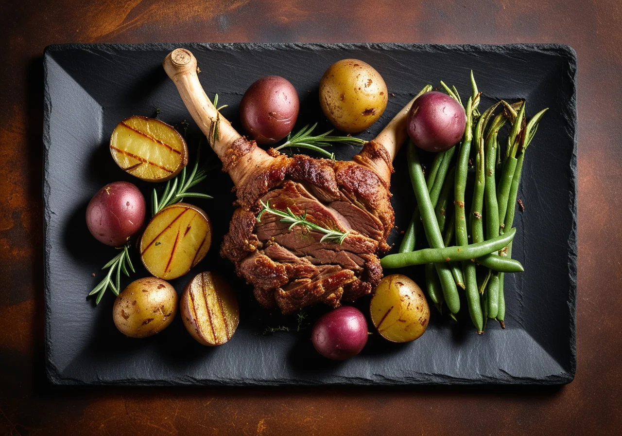 Lamb Rack with Potatoes