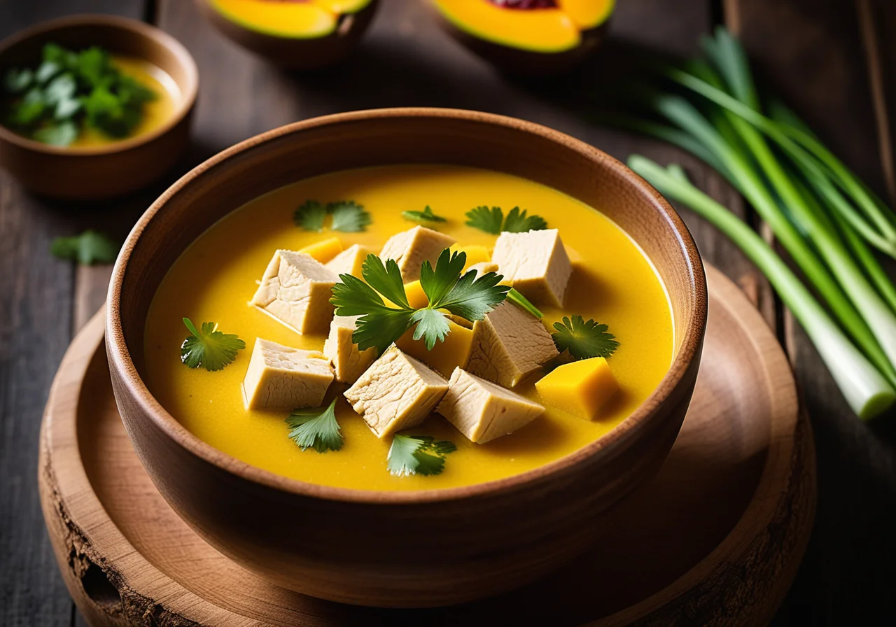 Chicken Curry Soup with Mango