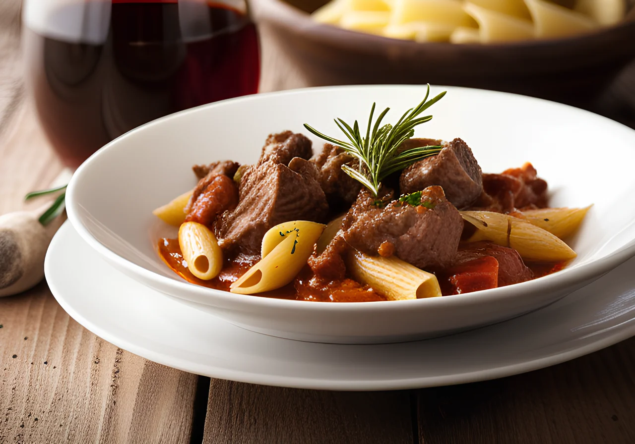 Lamb Goulash with Pasta
