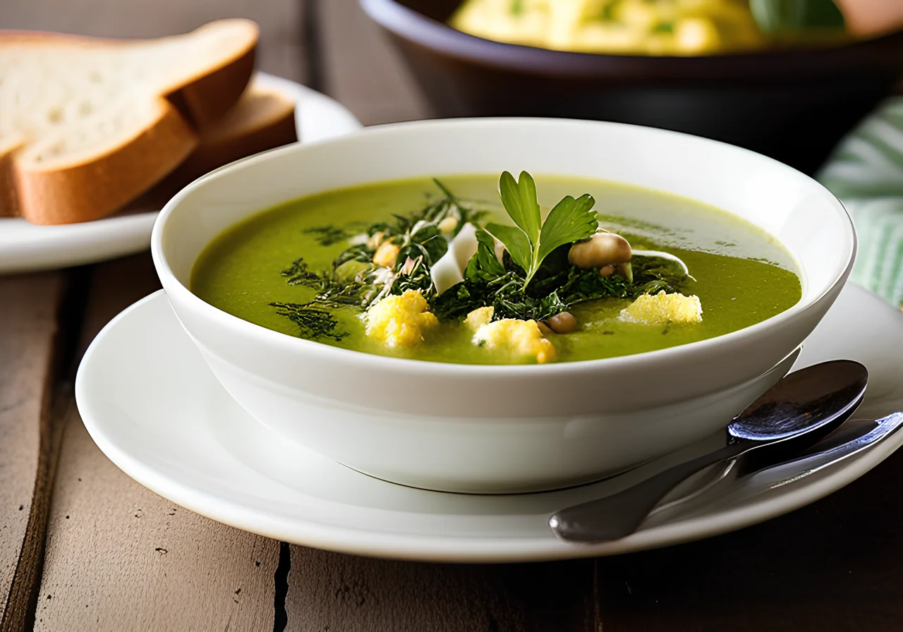 Green Chickpea Soup