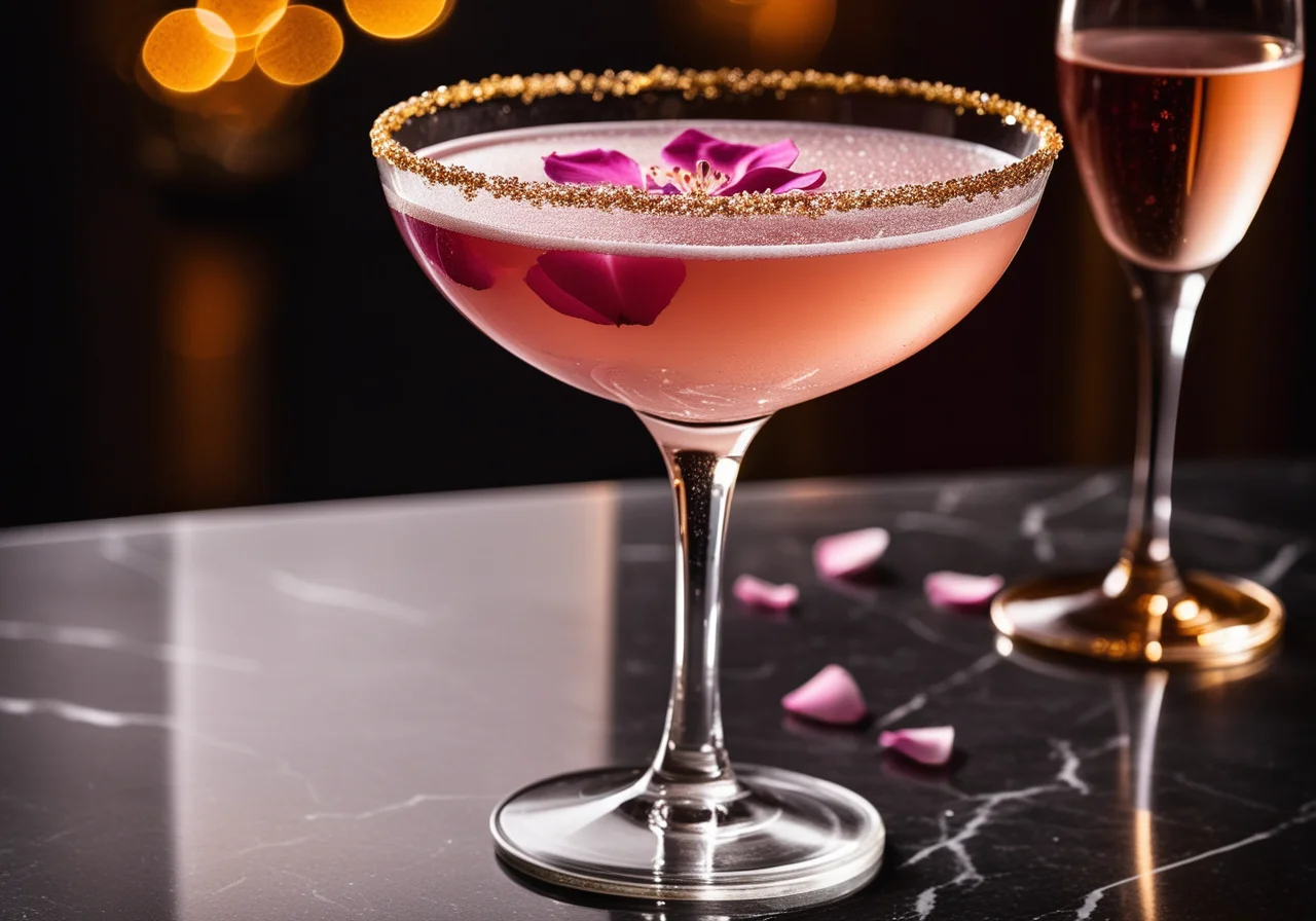 Rosenblätter-Cocktail