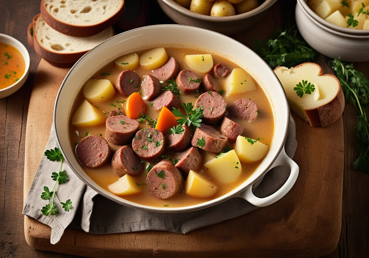 Irish Potato Stew with Sausage (Dublin Coddle)